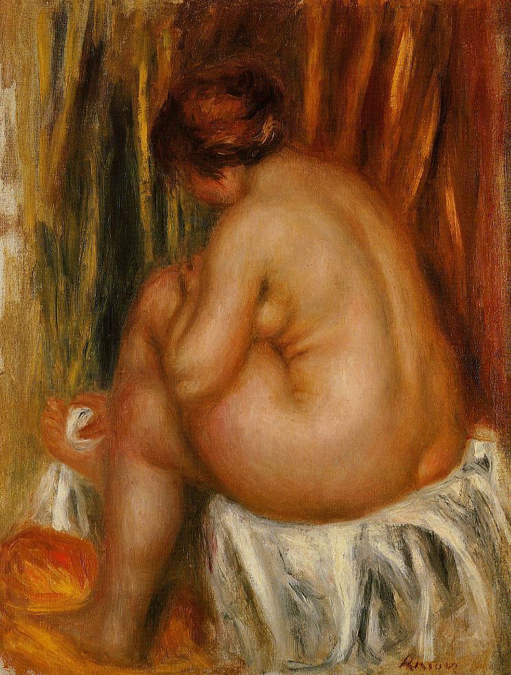 After bathing nude study 1910